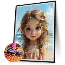 Load image into Gallery viewer, Diamond Painting - Full Round - seaside girl (30*40CM)
