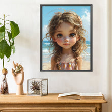 Load image into Gallery viewer, Diamond Painting - Full Round - seaside girl (30*40CM)
