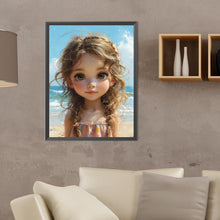 Load image into Gallery viewer, Diamond Painting - Full Round - seaside girl (30*40CM)
