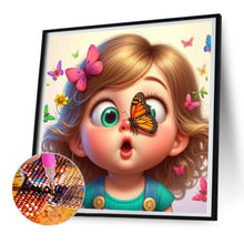 Load image into Gallery viewer, Diamond Painting - Full Round - big head girl (30*30CM)
