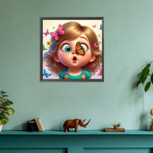 Load image into Gallery viewer, Diamond Painting - Full Round - big head girl (30*30CM)
