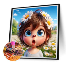 Load image into Gallery viewer, Diamond Painting - Full Round - big head girl (30*30CM)
