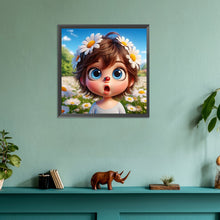 Load image into Gallery viewer, Diamond Painting - Full Round - big head girl (30*30CM)
