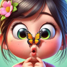 Load image into Gallery viewer, Diamond Painting - Full Round - big head girl (30*30CM)
