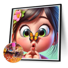 Load image into Gallery viewer, Diamond Painting - Full Round - big head girl (30*30CM)
