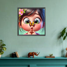 Load image into Gallery viewer, Diamond Painting - Full Round - big head girl (30*30CM)

