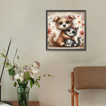 Load image into Gallery viewer, Diamond Painting - Full Round - Plush puppy and kitten (30*30CM)
