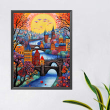 Load image into Gallery viewer, Diamond Painting - Full Round - sunset riverside town (40*50CM)
