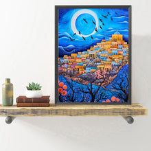 Load image into Gallery viewer, Diamond Painting - Full Round - blue starry night town (40*50CM)
