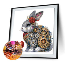 Load image into Gallery viewer, Diamond Painting - Partial Special Shaped - Steampunk style mechanical love rabbit (30*30CM)
