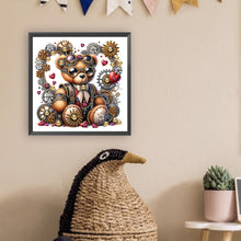 Load image into Gallery viewer, Diamond Painting - Partial Special Shaped - Steampunk mechanical teddy bear (30*30CM)
