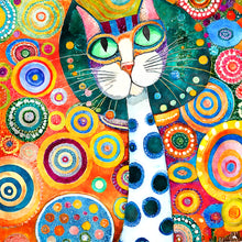Load image into Gallery viewer, Diamond Painting - Full Round - abstract cat (30*30CM)
