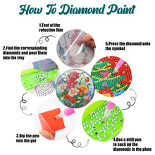 Load image into Gallery viewer, 4Pcs Diamond Painting Coasters Flower Animal DIY Art Coaster Art Craft Supplies

