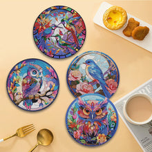 Load image into Gallery viewer, 4Pcs Diamond Painting Coasters Flower Animal DIY Art Coaster Art Craft Supplies
