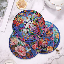 Load image into Gallery viewer, 4Pcs Diamond Painting Coasters Flower Animal DIY Art Coaster Art Craft Supplies
