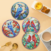 Load image into Gallery viewer, 4Pcs Diamond Painting Coasters Flower Animal DIY Art Coaster Art Craft Supplies
