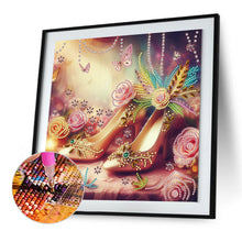 Load image into Gallery viewer, Diamond Painting - Partial Special Shaped - Fantasy Feather High Heels (30*30CM)
