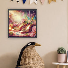 Load image into Gallery viewer, Diamond Painting - Partial Special Shaped - Fantasy Feather High Heels (30*30CM)
