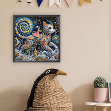 Load image into Gallery viewer, Diamond Painting - Partial Special Shaped - World Cat Day Children¡¯s Fantasy Journey (30*30CM)
