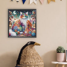 Load image into Gallery viewer, Diamond Painting - Partial Special Shaped - World Cat Day: Childlike Fantasy (30*30CM)
