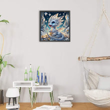 Load image into Gallery viewer, Diamond Painting - Partial Special Shaped - silver crystal dragon (30*30CM)
