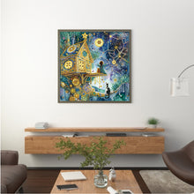 Load image into Gallery viewer, Diamond Painting - Partial Special Shaped - Fantasy Starry Sky Constellation Treehouse (40*40CM)
