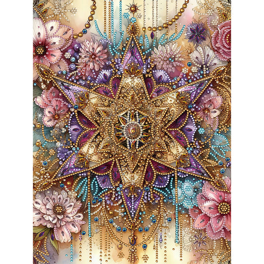 Diamond Painting - Partial Special Shaped - jewelry floral stars (30*40CM)