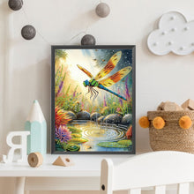 Load image into Gallery viewer, Diamond Painting - Partial Special Shaped - pond dragonfly (30*40CM)
