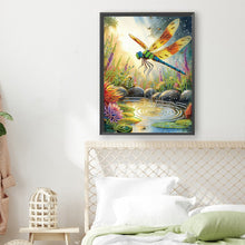 Load image into Gallery viewer, Diamond Painting - Partial Special Shaped - pond dragonfly (30*40CM)
