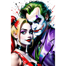 Load image into Gallery viewer, AB Diamond Painting - Full Round - Joker and Harley Quinn (40*60CM)

