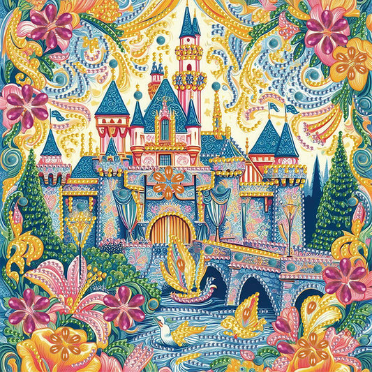Diamond Painting - Partial Special Shaped - castle (30*30CM)