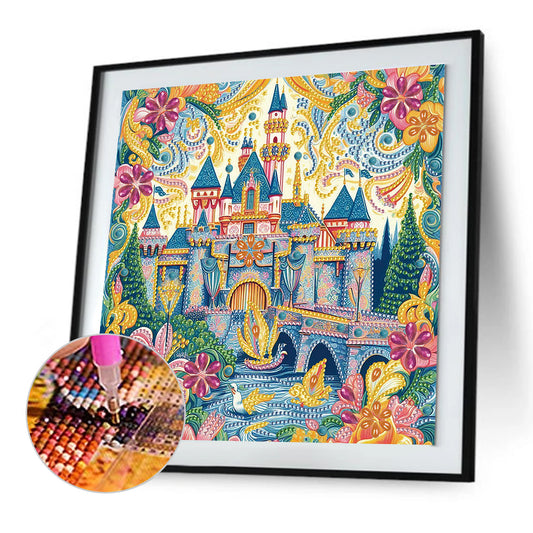 Diamond Painting - Partial Special Shaped - castle (30*30CM)