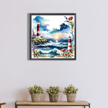 Load image into Gallery viewer, Diamond Painting - Full Round - ocean lighthouse (40*40CM)
