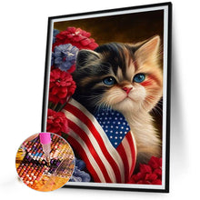 Load image into Gallery viewer, Diamond Painting - Full Square - flag cat cat (30*40CM)
