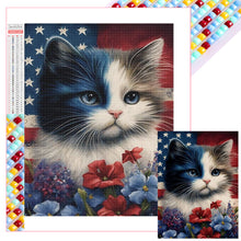 Load image into Gallery viewer, Diamond Painting - Full Square - flag cat cat (30*40CM)
