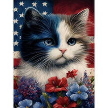 Load image into Gallery viewer, Diamond Painting - Full Square - flag cat cat (30*40CM)
