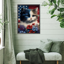Load image into Gallery viewer, Diamond Painting - Full Square - flag cat cat (30*40CM)
