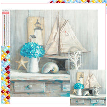 Load image into Gallery viewer, Diamond Painting - Full Square - ocean sailing boat (30*30CM)
