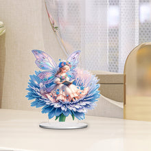 Load image into Gallery viewer, Acrylic Reading Flower Elf 5D DIY Diamond Painting Ornaments Kit for Home Decor

