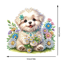 Load image into Gallery viewer, Acrylic White Puppy Table Top Diamond Painting Ornament Kits Bedroom Desk Decor
