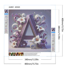 Load image into Gallery viewer, Diamond Painting - Full Round - Lily letter A (40*40CM)
