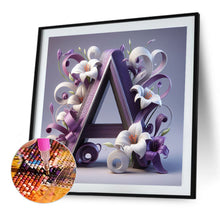 Load image into Gallery viewer, Diamond Painting - Full Round - Lily letter A (40*40CM)
