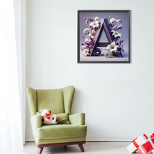 Load image into Gallery viewer, Diamond Painting - Full Round - Lily letter A (40*40CM)
