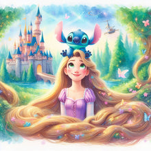 Load image into Gallery viewer, Diamond Painting - Full Round - Stitch and Rapunzel (40*40CM)

