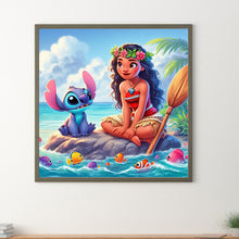 Load image into Gallery viewer, Diamond Painting - Full Round - Stitch and Princess Moana (40*40CM)
