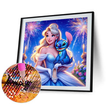 Load image into Gallery viewer, Diamond Painting - Full Round - Stitch and Princess Cinderella (40*40CM)
