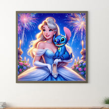Load image into Gallery viewer, Diamond Painting - Full Round - Stitch and Princess Cinderella (40*40CM)
