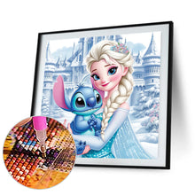 Load image into Gallery viewer, Diamond Painting - Full Round - Stitch and Princess Elsa (40*40CM)
