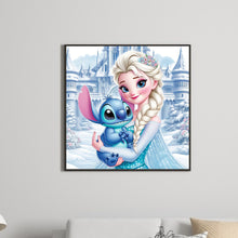 Load image into Gallery viewer, Diamond Painting - Full Round - Stitch and Princess Elsa (40*40CM)
