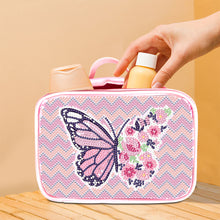 Load image into Gallery viewer, Butterfly Pattern 5D DIY Diamond Painting Makeup Bag Rhinestone Zipper Handbag
